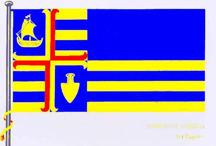 Flagge Stadt&nbsp;Niebüll, Kreis Nordfriesland