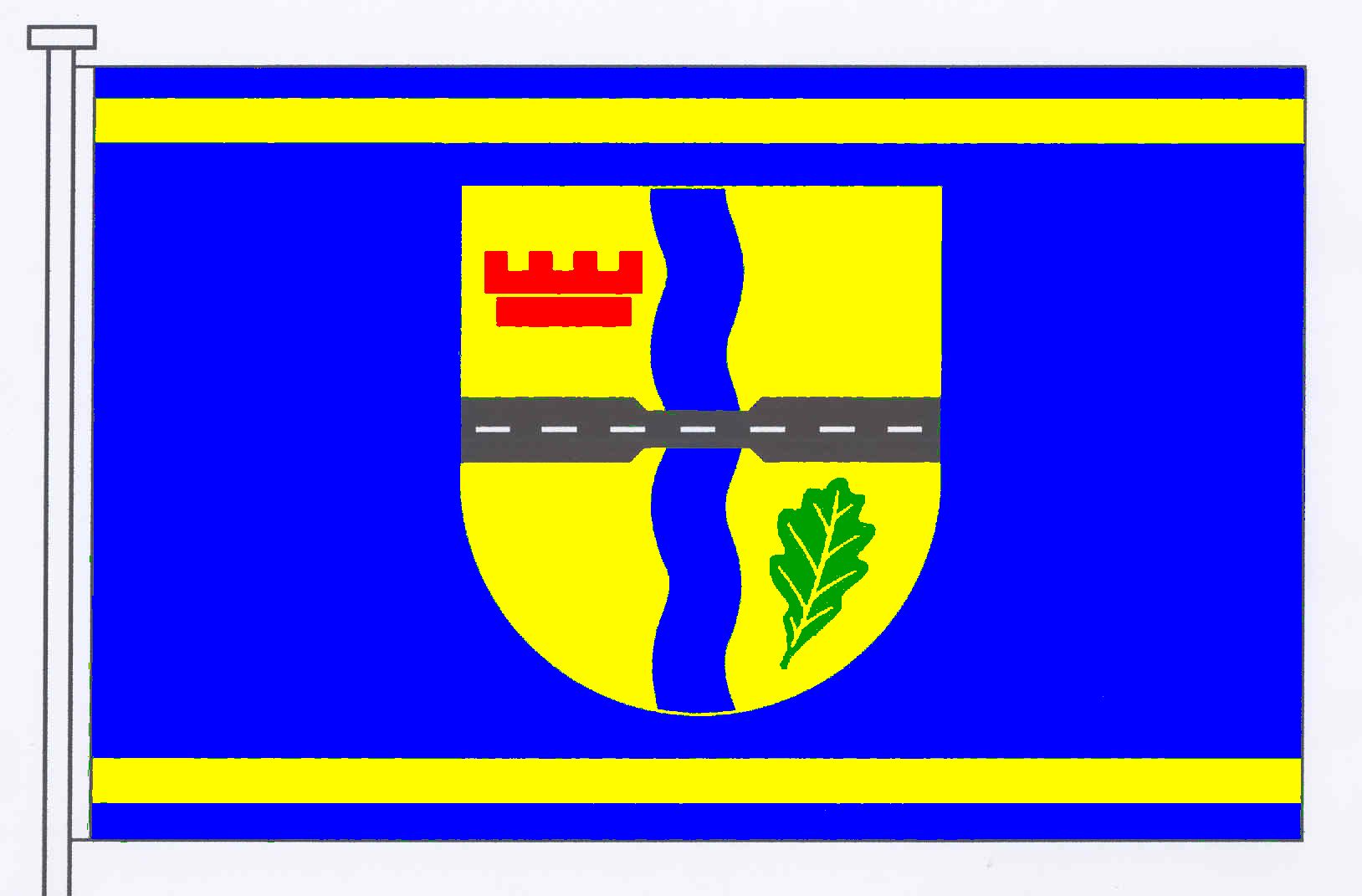Flagge Gemeinde Treia, Kreis Schleswig-Flensburg